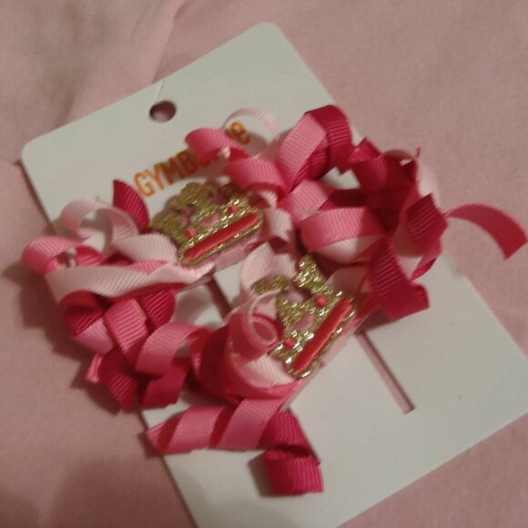 Gymboree Royal Princess 5T Leggings Shirt Hair Curly Clips Socks Outfit NWT - Picture 4 of 7